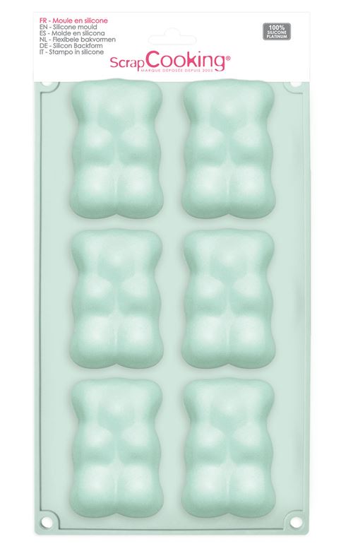 Pack de 6 Moules en silicone ScrapCooking 3000 Oursons