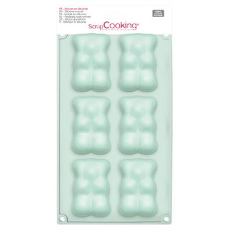 Pack de 6 Moules en silicone ScrapCooking 3000 Oursons