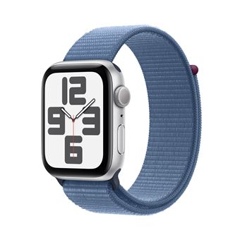 Apple Watch SE GPS, boîtier en Aluminium Argent de 44 mm avec boucle sport Bleu Hiver