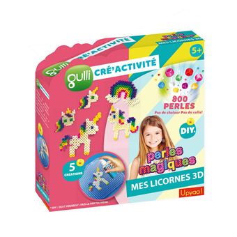 Kit créatif Gulli Cré'activités Perles Magiques Licornes 800 pièces