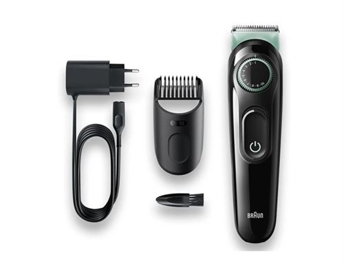 Tondeuse à Barbe Braun Beardtrimmer 3 Bt3321 Noir Et Vert