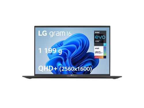 PC Portable LG Gram 16Z90R-Ad7Bf 16" Intel Evo Core i7 32Go Ram 2To SSD Noir