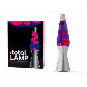 Lampe à poser Itotal Lave à base argentée Liquide Violet et Rose 30 W