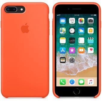 coque silicone iphone 8 orange