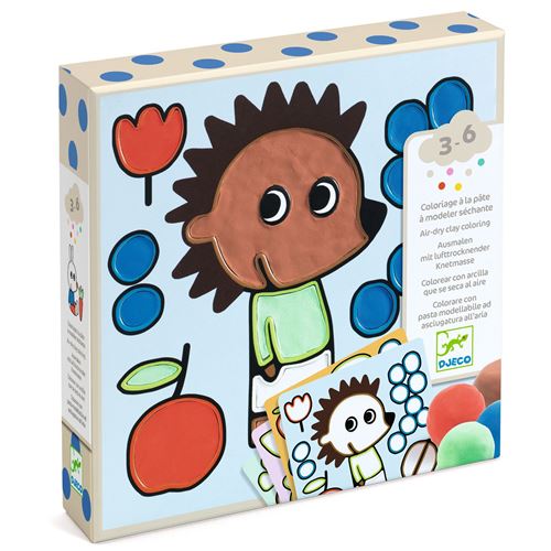 Coloriage à la pâte à modeler séchante Djeco Coquins du jardin