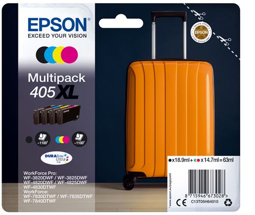 Pack 4 cartouches d'encre Epson Valise 405 XL