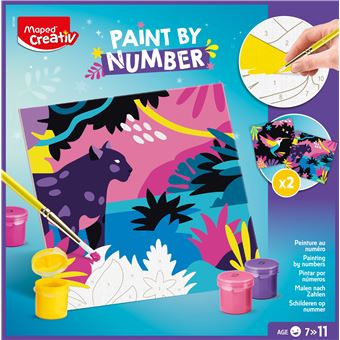 MAPED CREATIV - PEINTURE AU NUMERO JUNGLE LEOPARD ET OISEAU