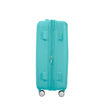 Valise American Tourister Soundbox 4 roues Extensible 67 cm Bleu