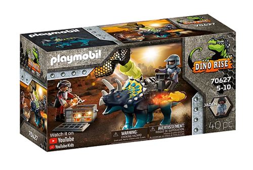 Playmobil Dinos 70627 Triceratops Et Soldats