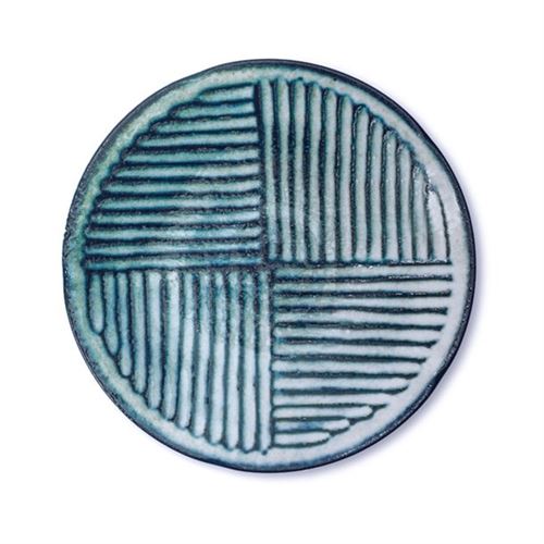 Assiette Hogan en céramique japonaise Bleu