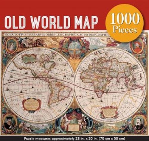 Puzzle Peter Pauper Carte ancienne du monde 1000 pièces 50 x 70 cm