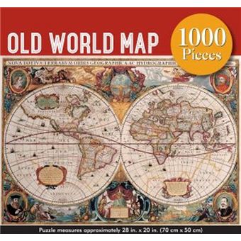 Puzzle Peter Pauper Carte ancienne du monde 1000 pièces 50 x 70 cm