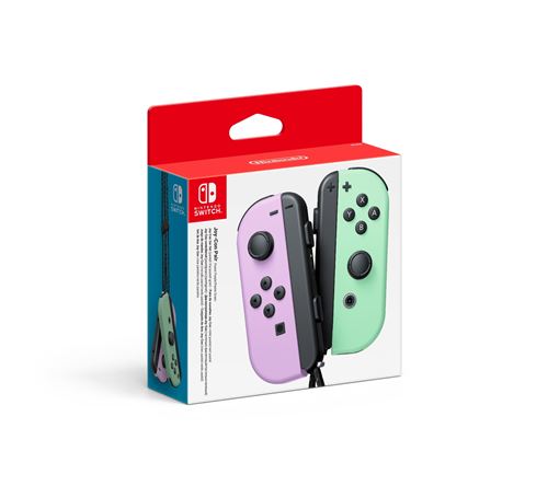 Paire De Manettes Joy-Con Nintendo Switch Violet Pastel Et Vert Pastel