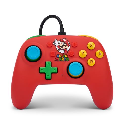 PowerA Nano Manette Filaire Amelioree pour Nintendo Switch - Mario Medley