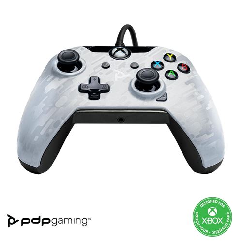 Manette Xbox One et PC filaire PDP Blanc spectral