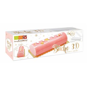 Kit Moule à Bûche De Noël En Inox Avec Insert - ScrapCooking - Pour Bûche Maison Cœur Glacé Ou Coulant - Recette Incluse - 3