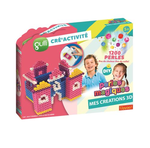 Kit créatif Gulli Cre'activités Perles Magiques Monde Enchanté 3D 1200 pièces