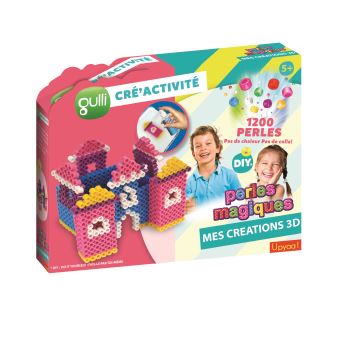 Kit créatif Gulli Cre'activités Perles Magiques Monde Enchanté 3D 1200 pièces