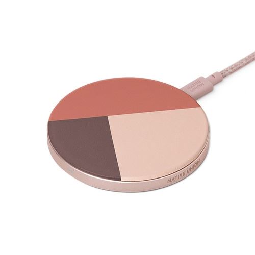 Chargeur à induction Native Union Drop Marquetry V2 7.5 W Rose