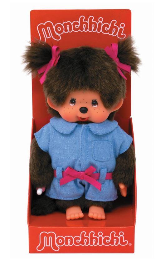 Monchhichi pluche jeans jumpsuit 20 cm