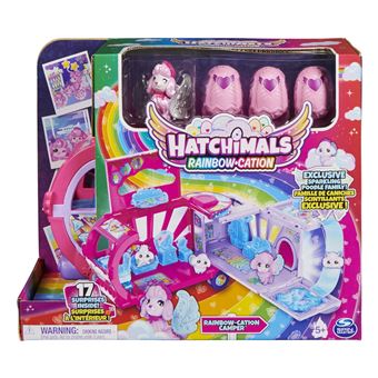 Playset Camping Car Hatchimals Arc-en-ciel Famille Surprise