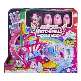 Playset Camping Car Hatchimals Arc-en-ciel Famille Surprise