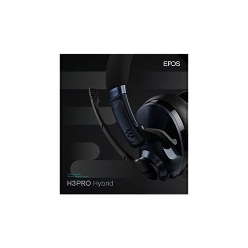 Casque Gaming EPOS H3Pro Hybrid - Réducteur De Bruit Actif, Bluetooth Et Filaire - Micro Intégré, Son Surround - Compatible Windows 10, PC, Android - Noir