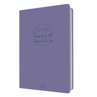 Agenda scolaire semainier Oberthur 15 PEFC S/S Camelia Lilas