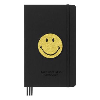 AGENDA SMILEY GRAND FORMAT NON DATE PAGES BLANCHES COUVERTURE RIGIDE