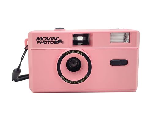 Appareil photo argentique Movin Photo Rose Réutilisable