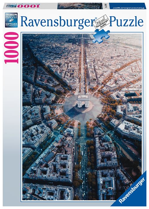 Puzzle 1000 pièces Ravensburger Paris vue d'en haut État correct -  reconditionné disponible sur Fnac
