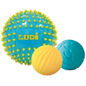 Set de 3 balles sensorielles Ludi Bleu - 1