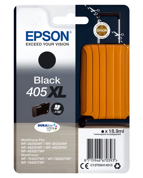 Cartouche d'encre Epson Valise 405 XL Noir