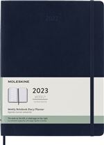 Agenda scolaire Moleskine 2022 2023 Semainier très grand format Souple Bleu Saphir