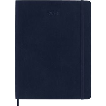 Agenda scolaire Moleskine 2022 2023 Semainier très grand format Souple Bleu Saphir