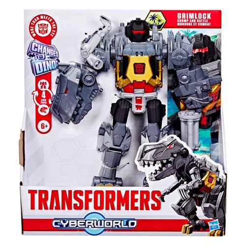 Figurine Transformers Cyberworld Grimlock Morsure et combat