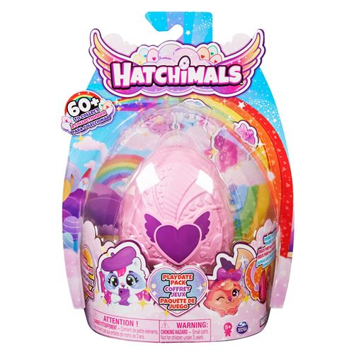 Hatchimal Multicolore Pack De 4 Hatchimals Famille 3 Enfants Et 1 Bébé Modèle Aléatoire