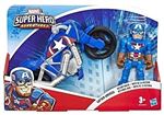 Moto Super Heroes Adventures Marvel avec figurine Captain America