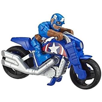 Moto Super Heroes Adventures Marvel avec figurine Captain America