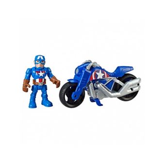 Moto Super Heroes Adventures Marvel avec figurine Captain America