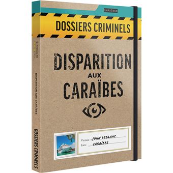 Jeu d'enquête Asmodee Dossiers Criminels Disparition aux Caraïbes