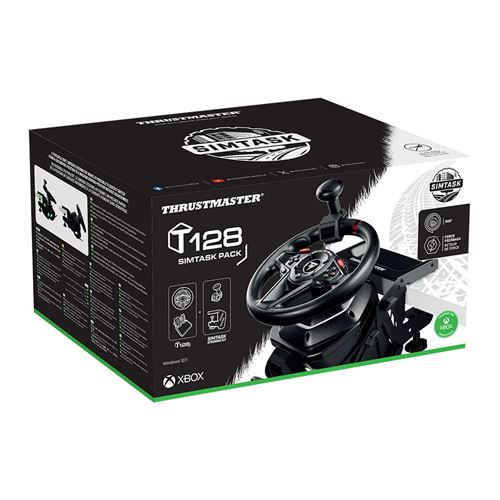 Thrustmaster T128 Nero USB Sterzo + Pedali Analogico PC, Xbox One, Xbox Series S, Xbox Series X