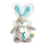 Pantin attache sucette Doudou et Compagnie Lapin de sucre Bleu