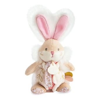 Pantin attache sucette Doudou et Compagnie Lapin de sucre Bleu