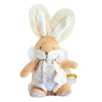 Pantin attache sucette Doudou et Compagnie Lapin de sucre Bleu