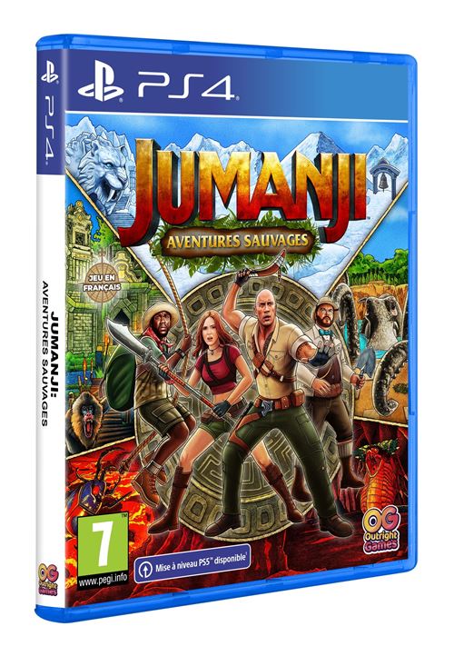 Pochette avant du jeu Jumanji: Aventures Sauvages PS4