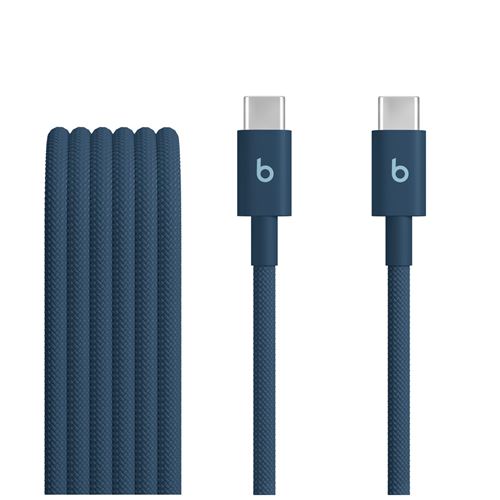 Câble Beats USB-C vers USB-C 1.5 m Bleu pour iPhone