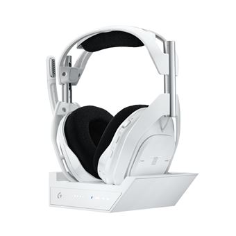 Casque gaming sans fil Logitech G Premium Astro A50 X Lightspeed + station d'accueil pour Xbox Series XS + PS5 + PC et Mac Blanc - 1