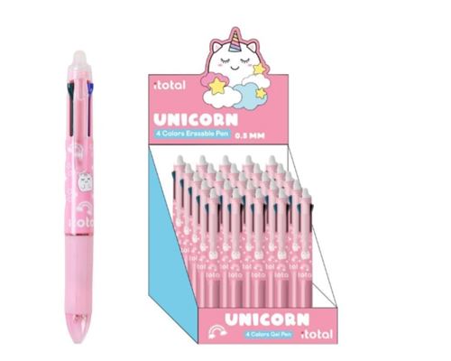 Stylos à bille effaçables Itotal 4 en 1 Licorne