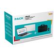 Pack PC Ultra-Portable Asus VivoBook E410MA-BV1169TS 14" Intel Celeron 4 Go RAM 64 Go eMMC Blanc + Sacoche + Souris filaire